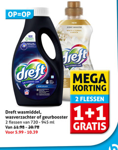  dreft wasverzachter wasmiddel 1 2 720 new formula technology smart care scent booster white eternal garden ultimate dark black bescherming kleding des mega geurbooster flessen ml 5.99 