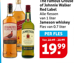  famous grouse jameson johnnie walker whisky 1 egrouse triple distilled john red label flessen liter whiskey fles 