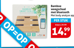  weegschaal gear bamboo smart scale with body analysis google fit bamboe bluetooth analyse stuk elders 