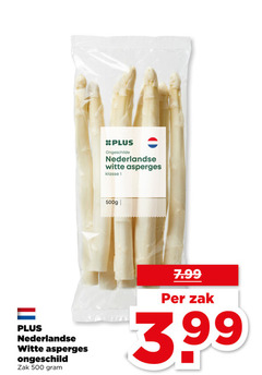  asperges 1 500 nederlandse witte ongeschild zak klasse 3.99 