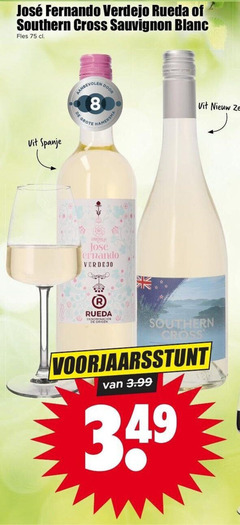  witte wijn 8 fernando rueda southern cross sauvignon blanc fles vit spanje hamersma jose r 3.99 