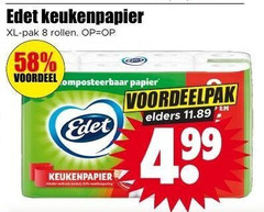  edet keukenpapier 8 30 xl pak rollen voordeel papier besparing elders 