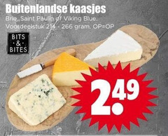 brie buitenlandse kaas kaasjes saint paulin viking blue voordeelstuk bits bites 