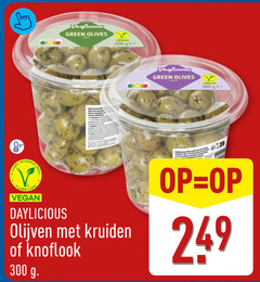  300 label green olives ge olijven kruiden knoflook 