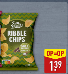  chips sun snacks ribble salt pepper flavour nutri score 