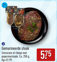 250 rib gemarineerde steak entrecote ribeye pepermarinade ca. 