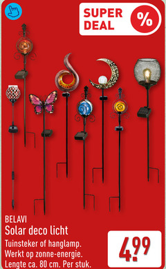  80 super deal belavi solar deco licht tuinsteker hanglamp zonne energie lengte ca. cm stuk 