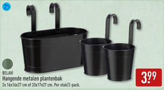  2 belavi hangende metalen plantenbak 2x cm stuk pack 