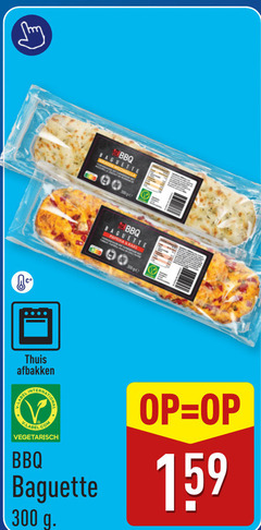  stokbrood 300 bbq petten thuis afbakken nation label vegetarisch baguette 