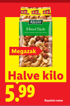  noten xxl xx mixed nuts hazelnuts cashew almonds megazak halve kilo 5.99 