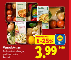  lasagne paella toys verspakket risotto verspakketten stuk 3.99 