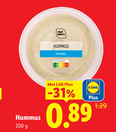  200 chef select hummus naturel 