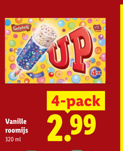  4 320 gelatelli vanille roomijs ml up pack 