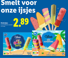  smelt ijsjes kinderijsjes stuks pieces 12x 6x gelatelli little octo party sea adventure 3x nutri score ice lollies with difference fruity flavours 2x ml ge 