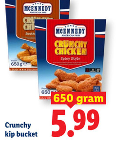  650 mcennedy american south crunchy chicken spicy style kip bucket 5.99 