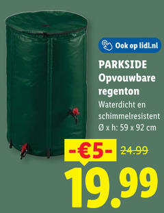  lidl.nl parkside opvouwbare regenton waterdicht cm 