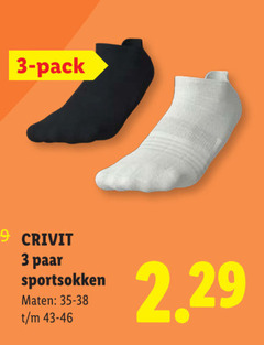  3 pack crivit paar sportsokken maten 