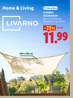  200 300 home living livarno lidl.nl schaduwdoek uv bestendig blokkeert licht cm 