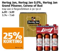  hertog jan corona bud speciaalbieren blikjes bier 6 25 100 0.0 grand pilsener tray blikken liter v.a. kans festival tickets 6x king 