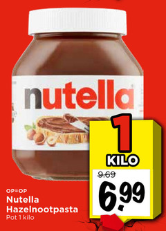  1 nutella hazelnootpasta pot kilo 
