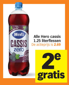  hero frisdrank cassis zero literflessen actieprijs 2 