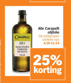  carapelli olijfolie 25 750 varieeren bio olio vergine oliva ml 