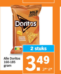  doritos chips 2 bold crunch iconic nutri score nacho cheese flavour stuks 
