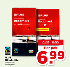  plus huismerk koffie 1 12 500 snelfiltermaling roodmerk zacht filterkoffie grove maling fairtrade havelaar nutri score pakken pak 6 99 
