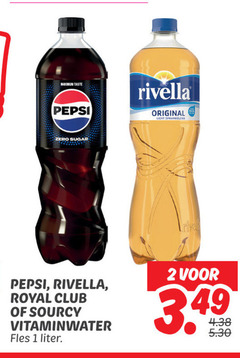  royal club pepsi rivella frisdrank cola 1 2 taste zero sugar original licht sprankelend sourcy vitaminwater fles liter 