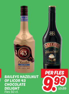  licor 43 baileys likeur 50 500 chocolate delight and selected cocoa likorette hazelnut fles 9 99 