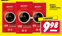  gwoon koffie 2 500 sterkte vers roodmerk snelfiltermaling pak 06 rood pakken 