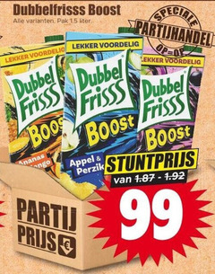  dubbelfrisss fruitdrank 99 pak liter boost dubbel frisss ananas appel perzik 