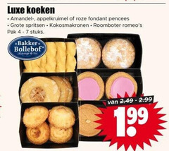  4 7 luxe koeken amandel appelkruimel roze fondant pencees spritsen kokosmakronen roomboter pak stuks bakker bollebof 