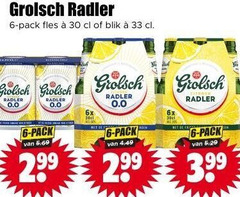  grolsch radler bier 6 30 33 pack fles blik 0.0 6x 3.99 