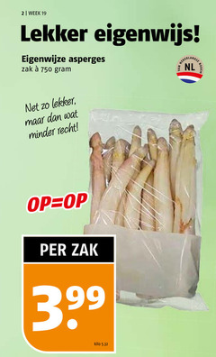  asperges 2 19 750 week eigenwijs eigenwijze zak minder recht nl kilo 