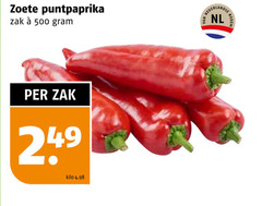  puntpaprika 500 zoete zak kilo nederlandse nl bodem 