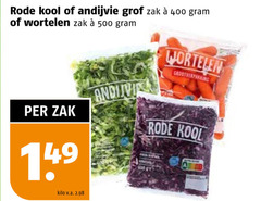  400 500 600 rode kool andijvie grof zak wortelen kilo v.a. 
