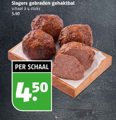  4 slagers gebraden gehaktbal schaal stuks 