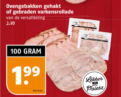  100 ovengebakken gehakt gebraden varkensrollade versafdeling kilo 