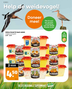  2 10 12 19 week help doneer cent donatie aanbieding weide weelde fonds johma brood toast salade bakjes beter leven beenham zalm kip kerrie ei surinaams kilo pikante farmer samba oudekaas regionale supermarkt supermarkten 