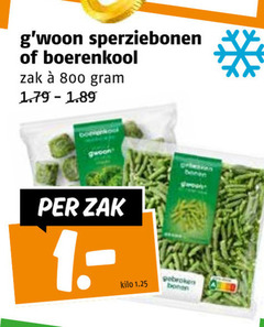  sperziebonen boerenkool zak gwoon kilo bonen gebroken 