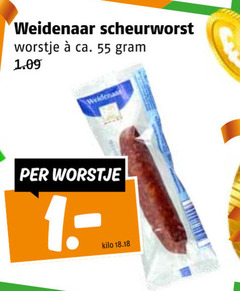 55 weidenaar worstje ca. kilo 
