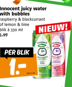  330 innocent juicy water with bubbles raspberry blackcurrant lemon lime blik ml liter 00 
