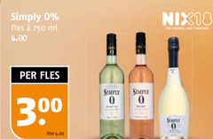  rose witte wijn 750 simply fles ml 00 liter nix18 roken drinken 