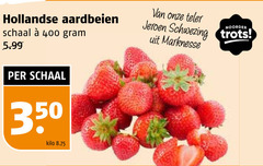  aardbeien 350 400 hollandse schaal 5.99 kilo teler jeroen trots marknesse noorder 