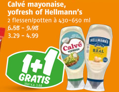  hellmans calve mayonaise 1 2 yofresh flessen potten ml liter v.a. real 