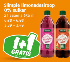  1 2 650 slimpie limonadesiroop suiker flessen ml liter v.a. tea oz 
