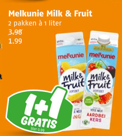  1 2 melkunie milk fruit pakken liter emel verse melk aardbei kers 