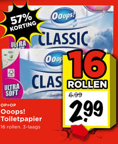  toiletpapier 3 16 ultra soft classic rollen sensitiv 
