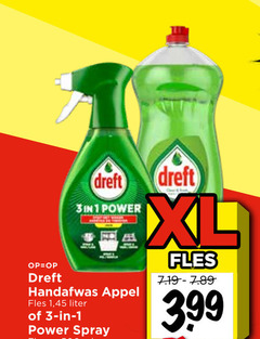  1 3 dreft power handafwas appel fles 45 liter spray xl 3.99 